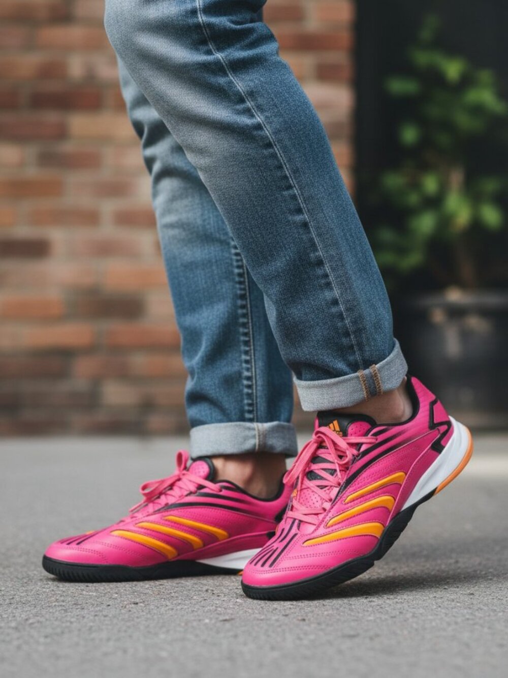 Adidas Predator Sala Women Size 9.5 Shock Pink/Lucid Orange/Core Black